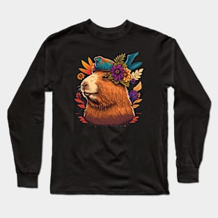 Capybara Hippie Long Sleeve T-Shirt